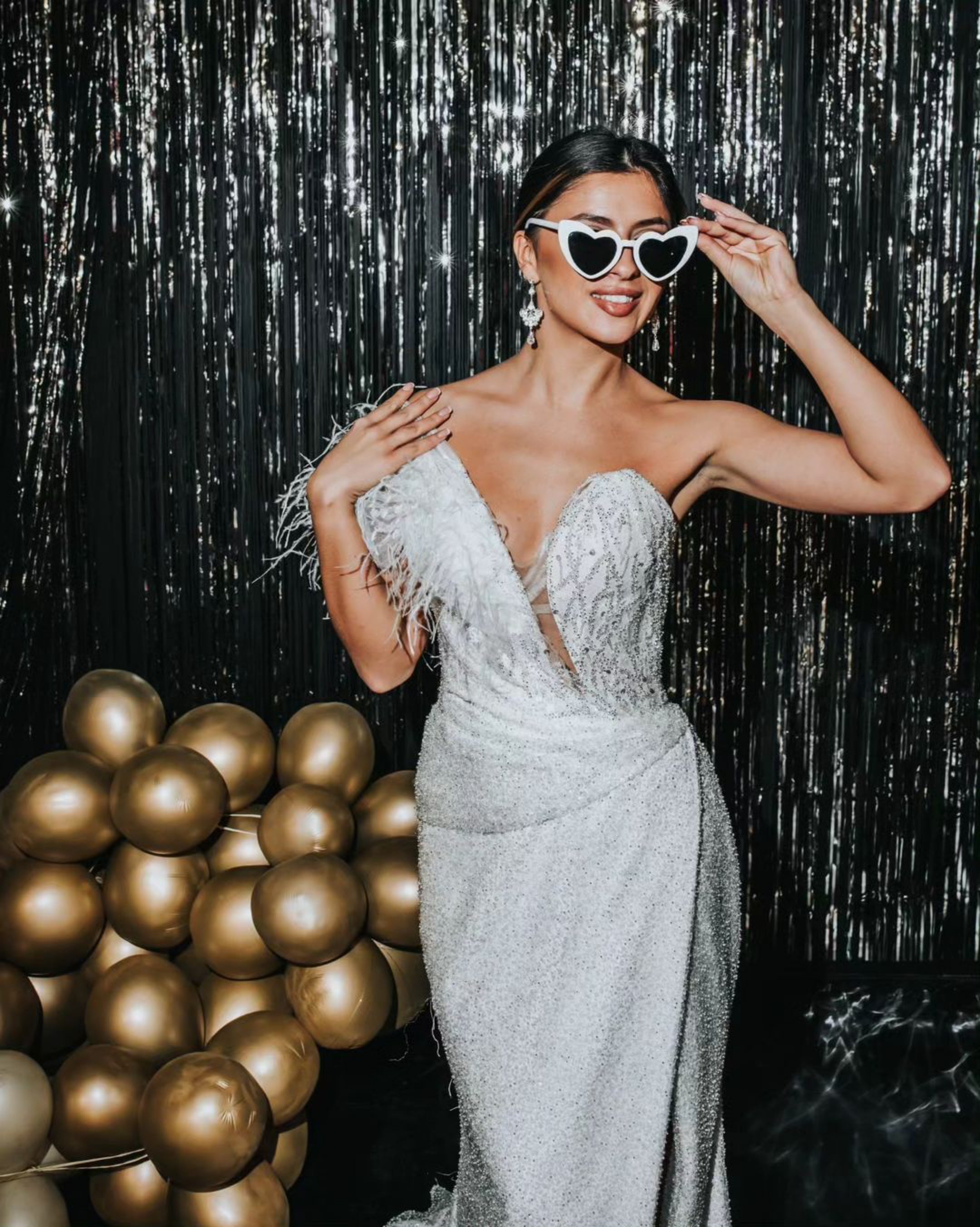 Colette - Glam Wedding Dress with Side Slit - Maxima Bridal