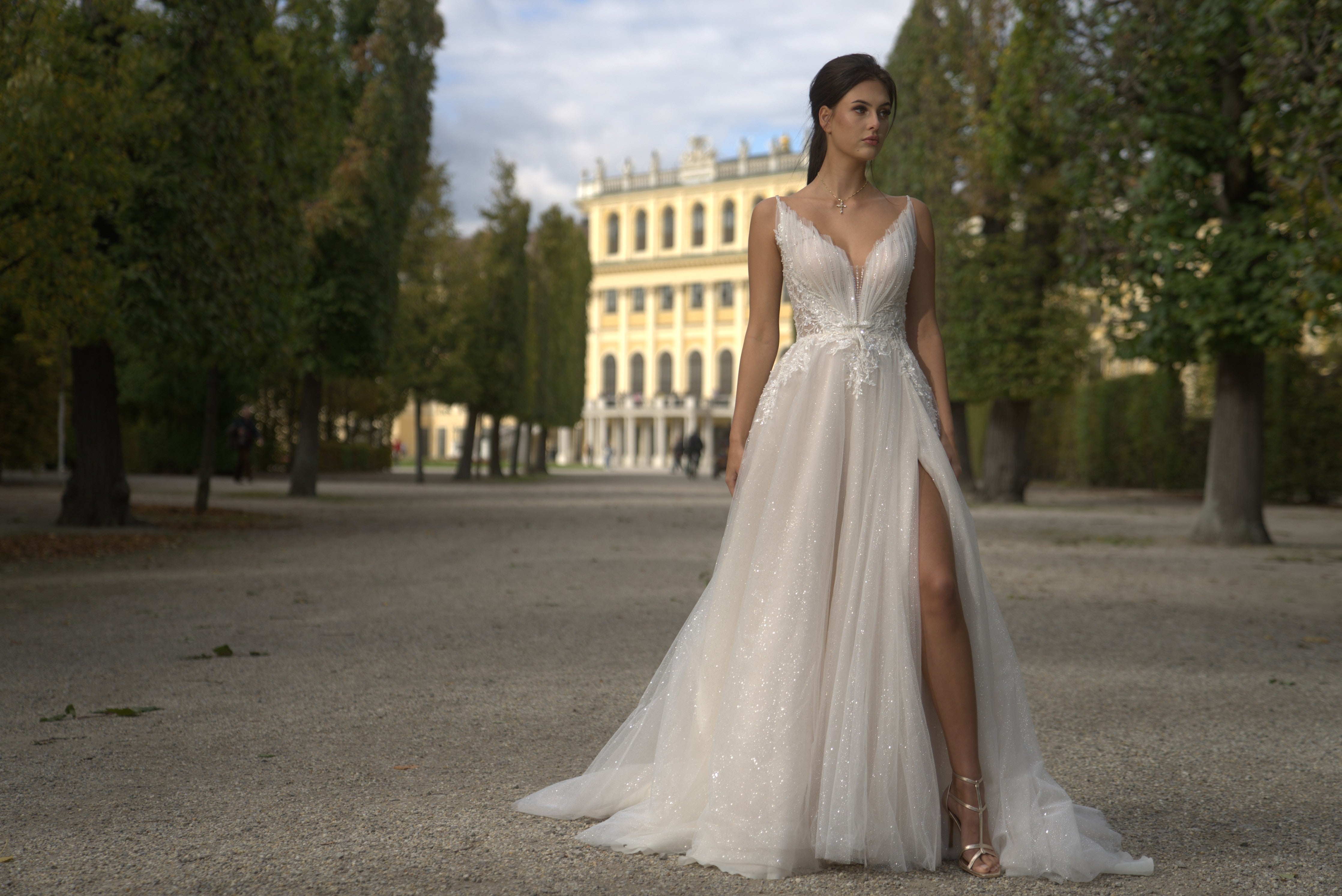 Nora - Sparkling A-Line Wedding Dress - Maxima Bridal
