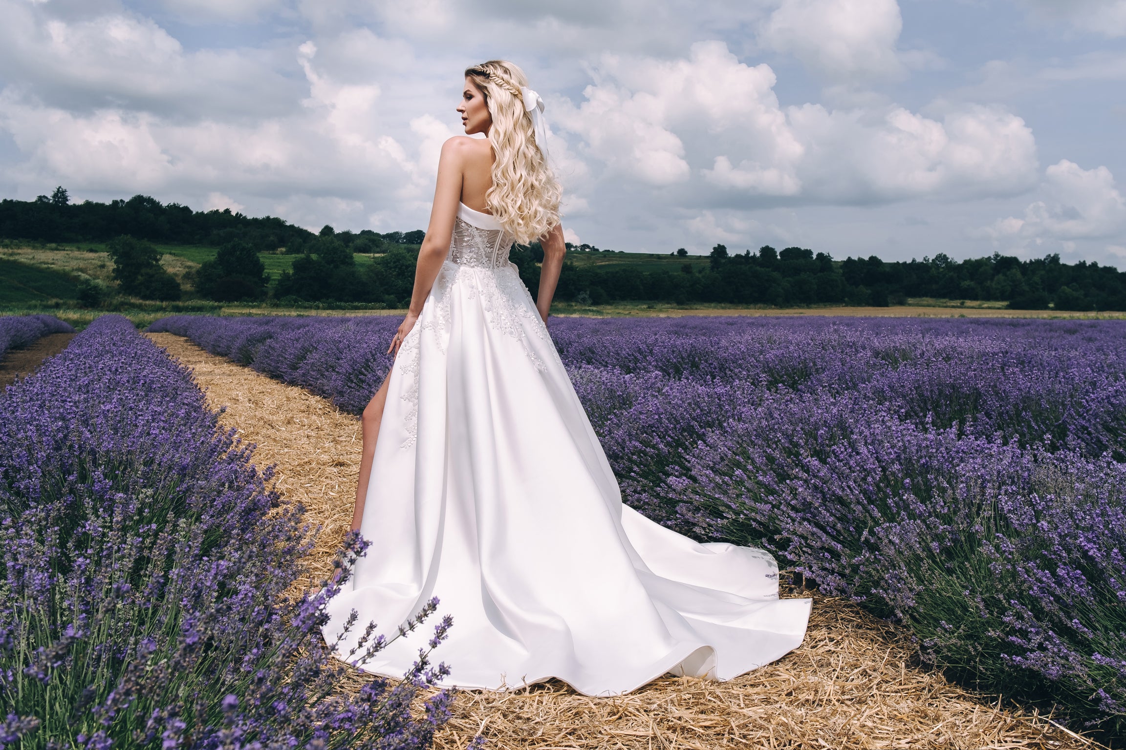 Avril - Strapless Satin Ball Gown with Sweetheart Bodice - Maxima Bridal