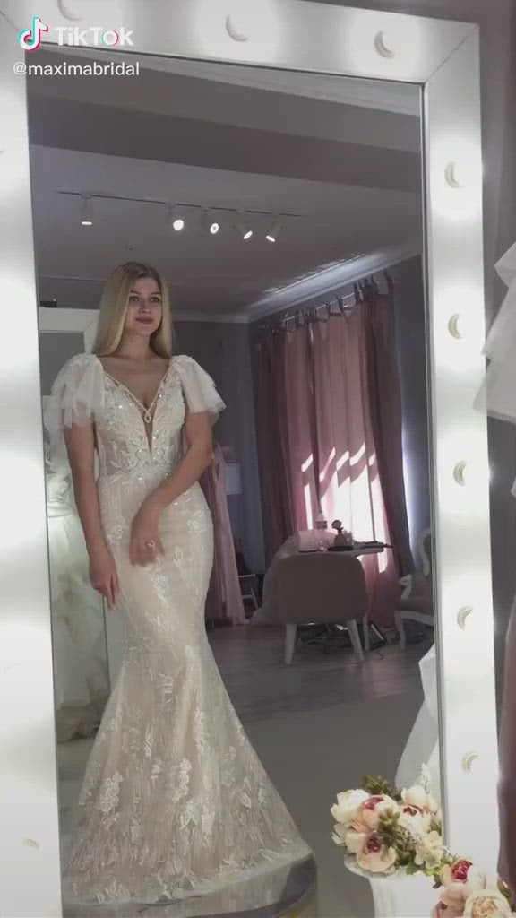 Mona - Lace Figure Flattering Wedding Dress