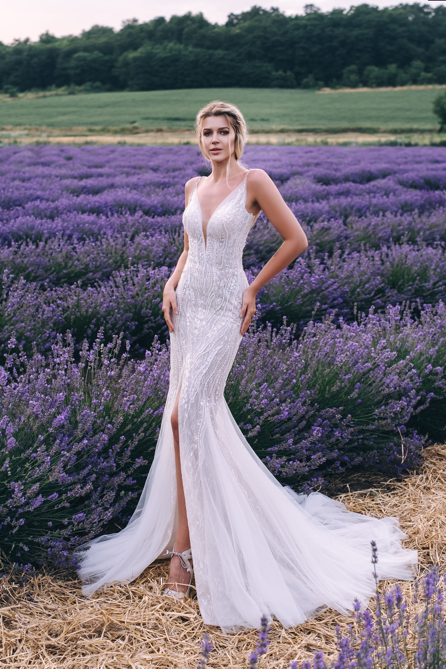 Isabelle - V Neck Open Back Mermaid Wedding Dress | Maxima Bridal