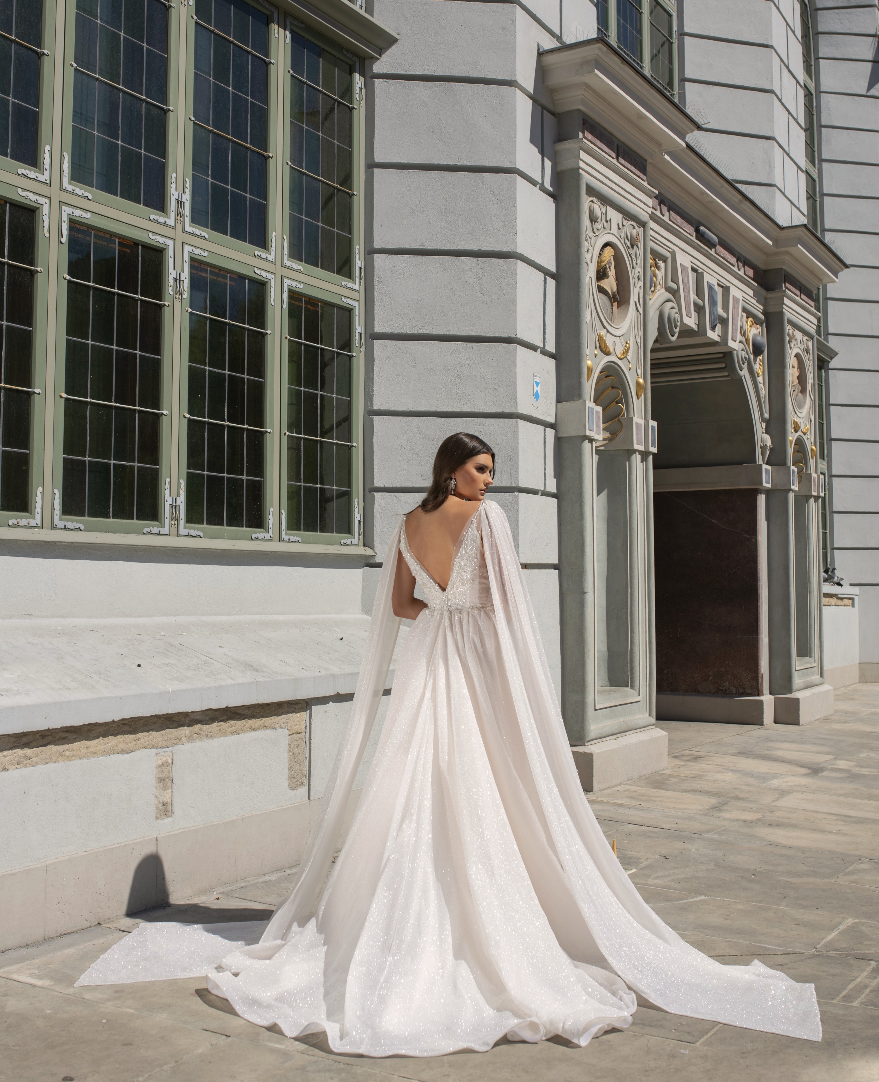 Annette - A-Line Wedding Dress with Detachable Sleeves - Maxima Bridal