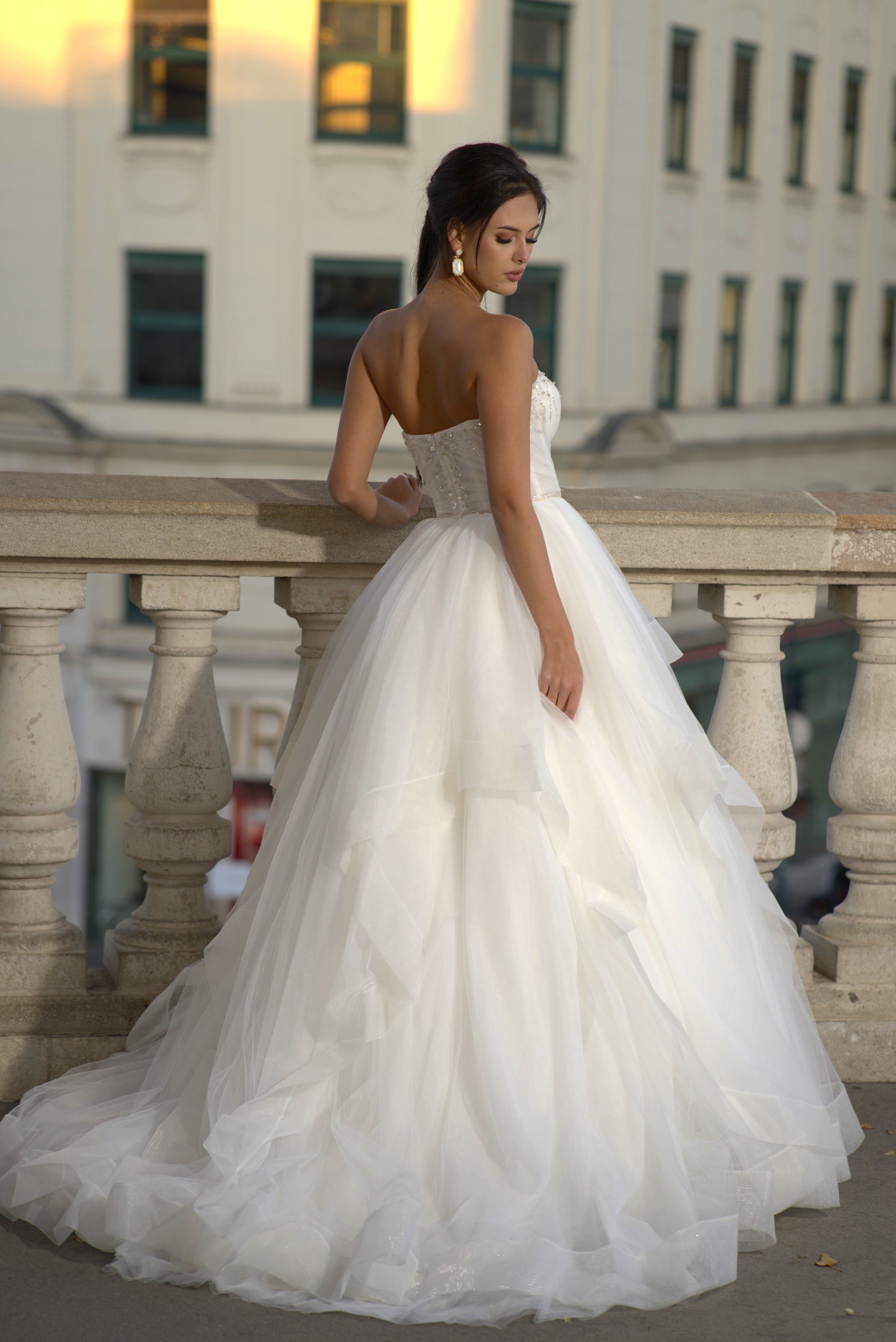 Bella - Strapless Sweetheart Ball Gown with Ruffle Skirt - Maxima Bridal