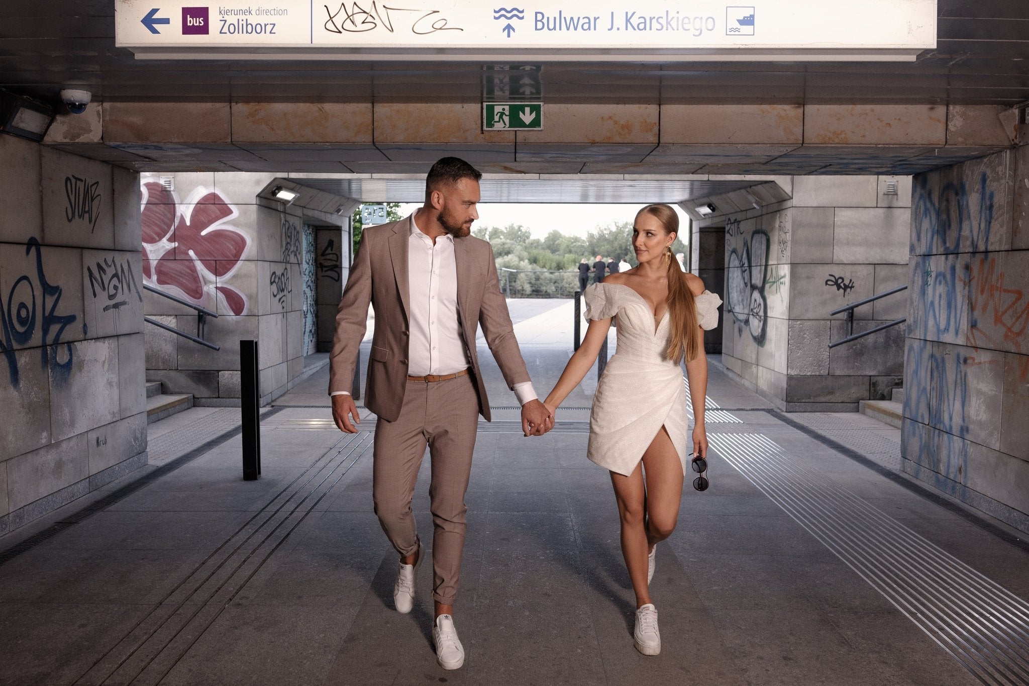 Betty - Sparkling Off the Shoulder Ball Gown with Removable Skirt - Maxima Bridal