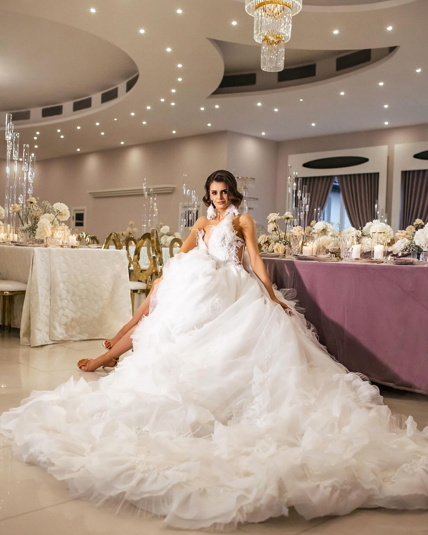 Melody - Strapless Sweetheart Ball Gown with Ruffle Skirt - Maxima Bridal