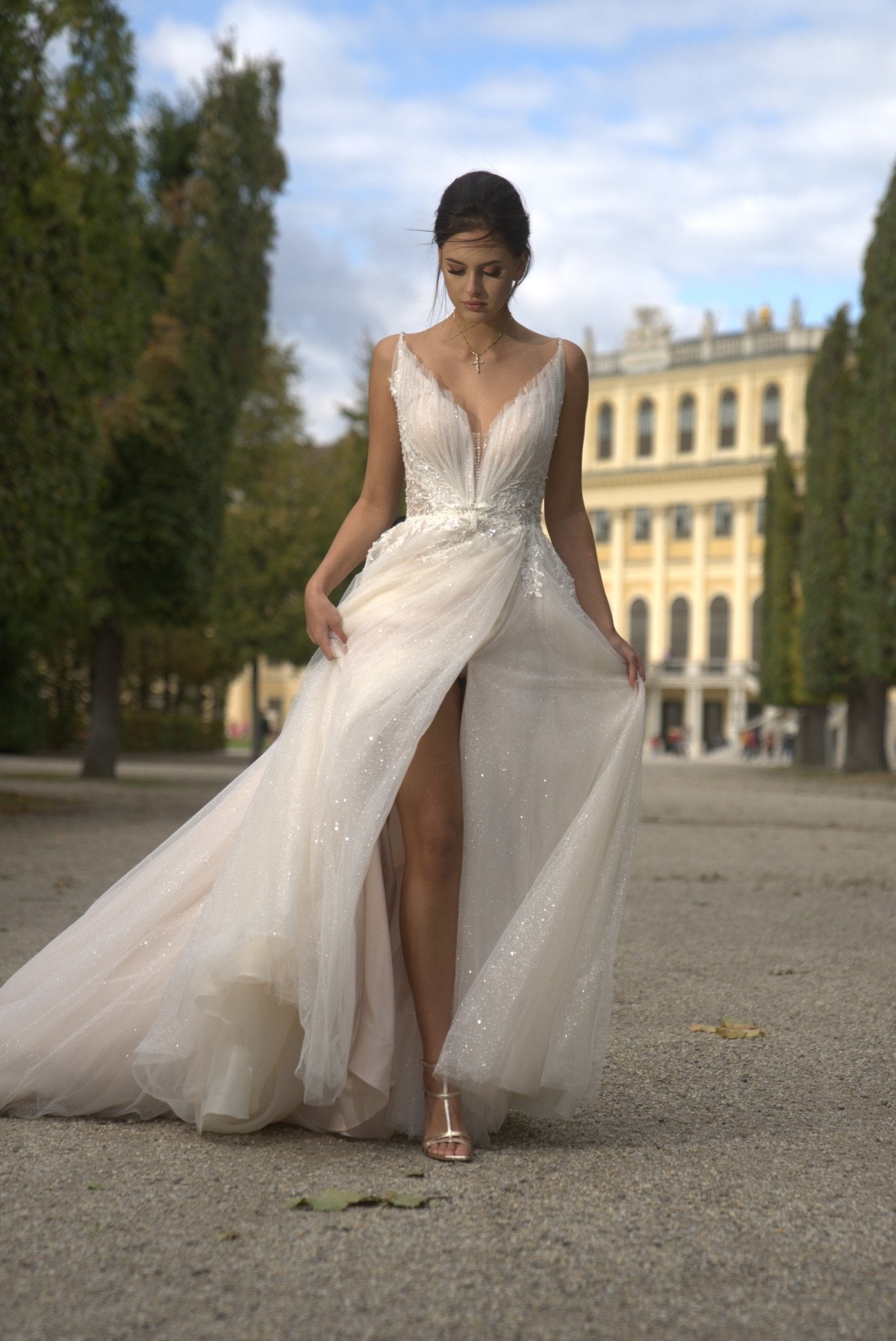 Nora - Sparkling A - Line Wedding Dress - Maxima Bridal