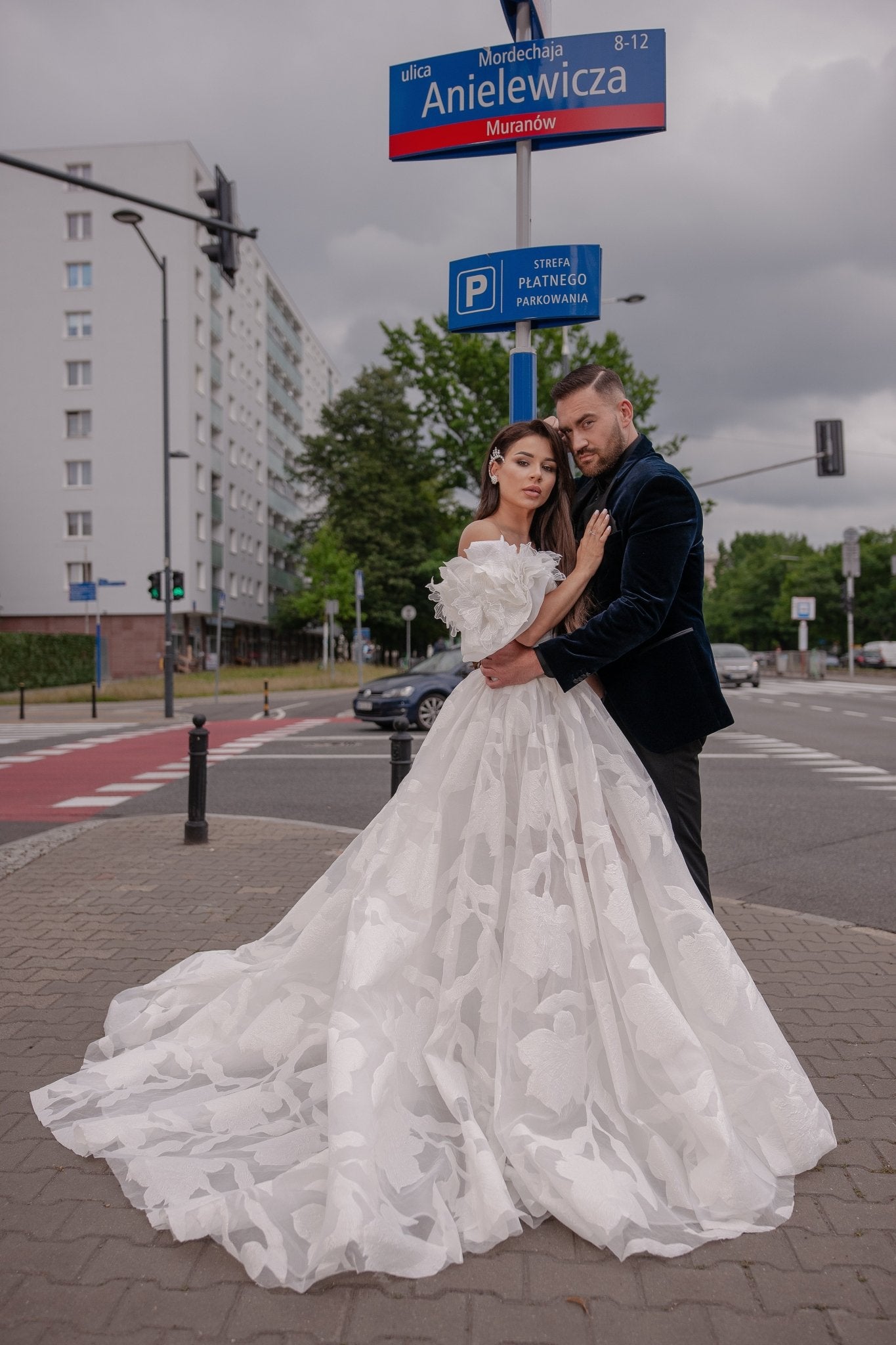 Zoe - Lace Off the Shoulder Ball Gown with Sweetheart Bodice - Maxima Bridal