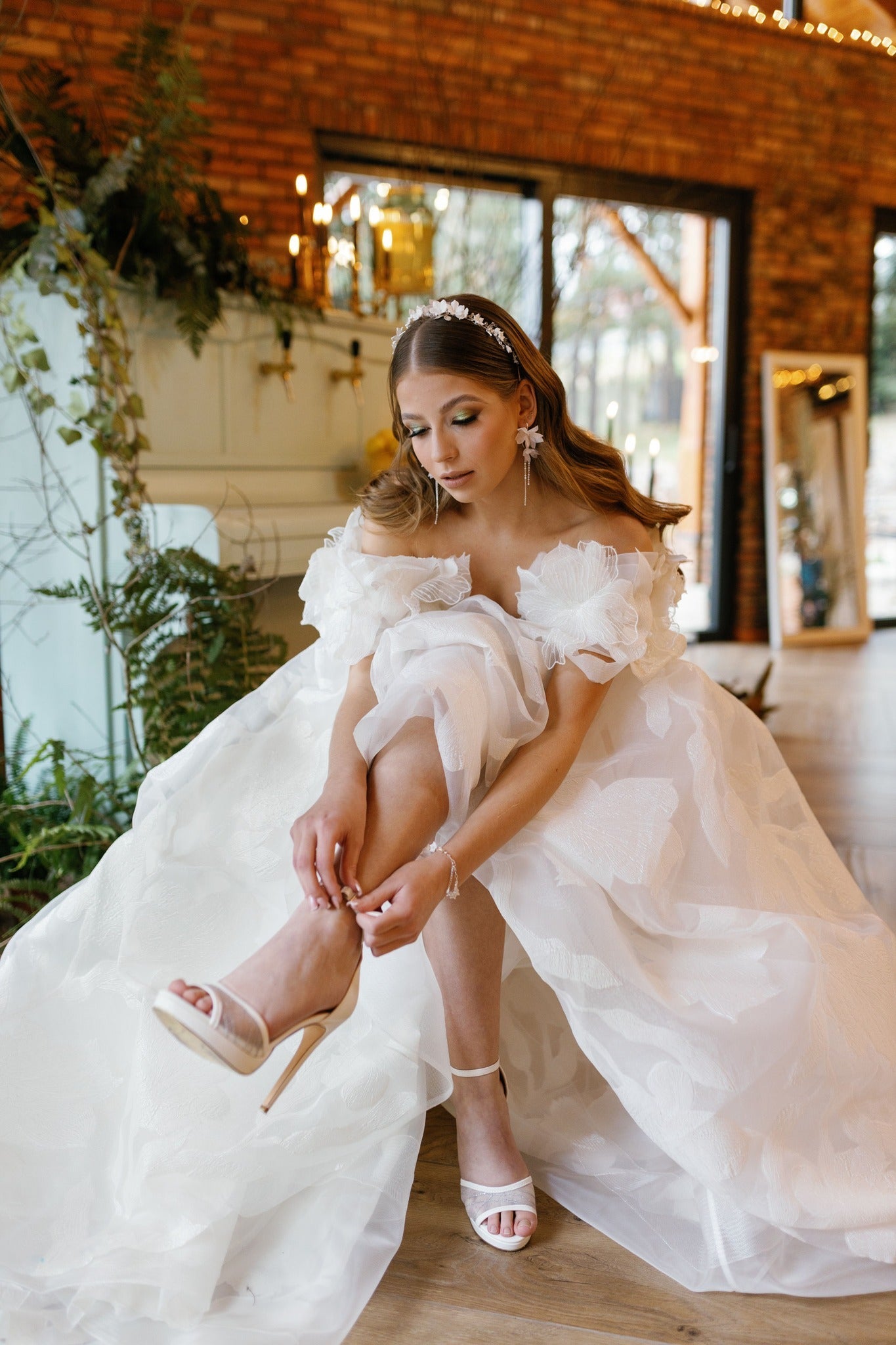 Zoe - Lace Off the Shoulder Ball Gown with Sweetheart Bodice - Maxima Bridal