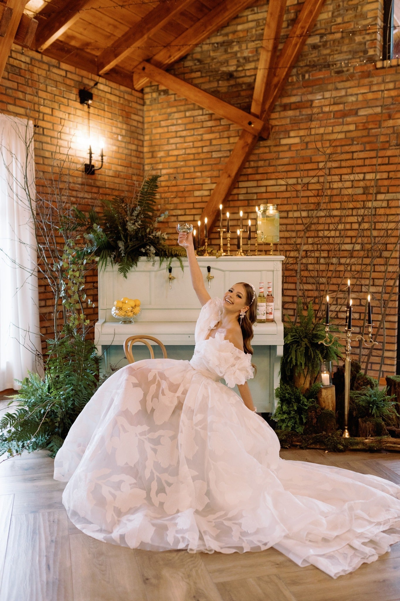 Zoe - Lace Off the Shoulder Ball Gown with Sweetheart Bodice - Maxima Bridal