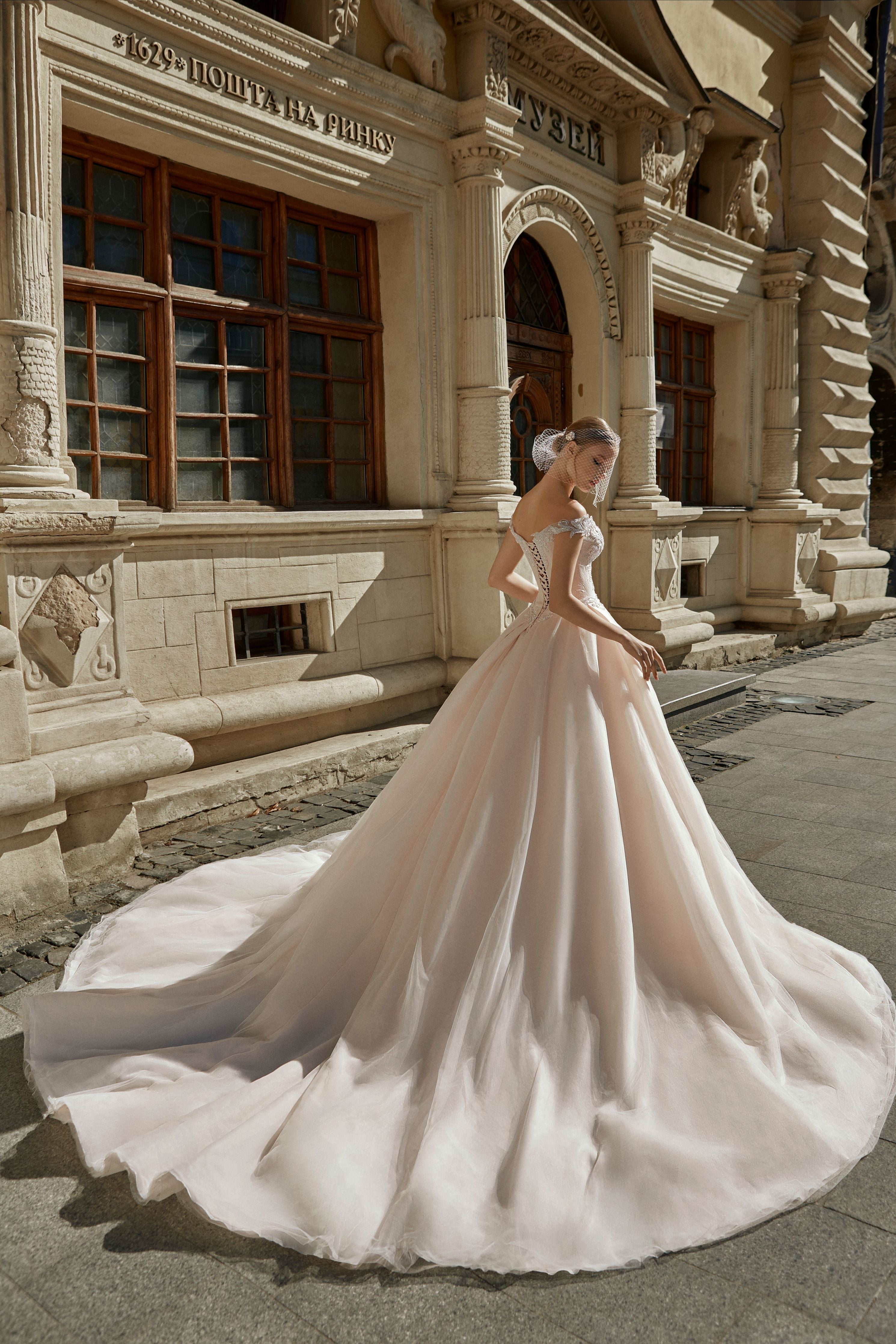 Amelia - Off the Shoulder Ball Gown with Sweetheart Bodice - Maxima Bridal