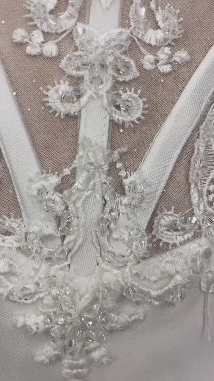 Genevieve - Off the Shoulder Sheath Wedding Dress