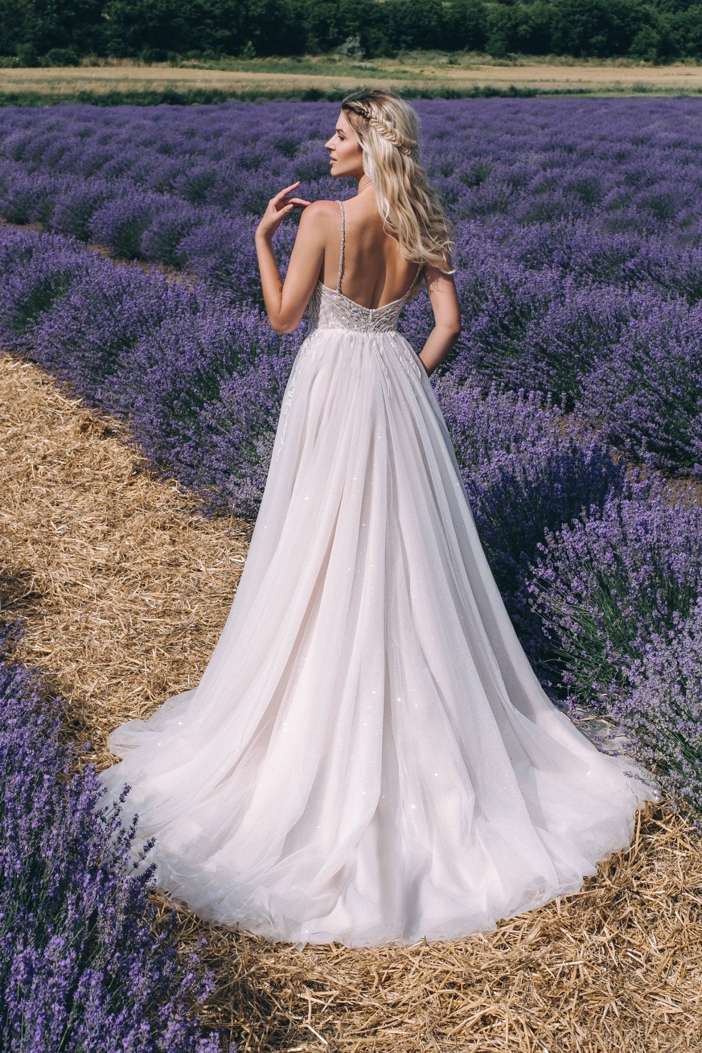 Remi - A - Line Wedding Dress with Side Slit - Maxima Bridal